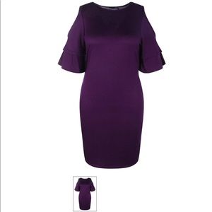 Plus plum body con dress